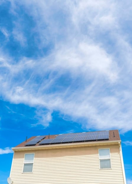 Solar panel installation on a residential rooftop, with a clear blue sky in the background, representing the shift towards renewable energy sources due to the new legislation.