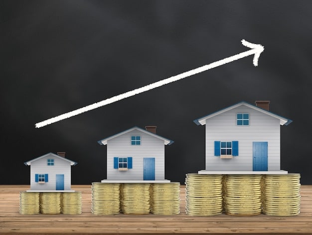 A side-by-side comparison chart showing the current average mortgage rates versus projected mortgage rates under a 7.25% federal funds rate scenario, with clear visual indicators of the increase.