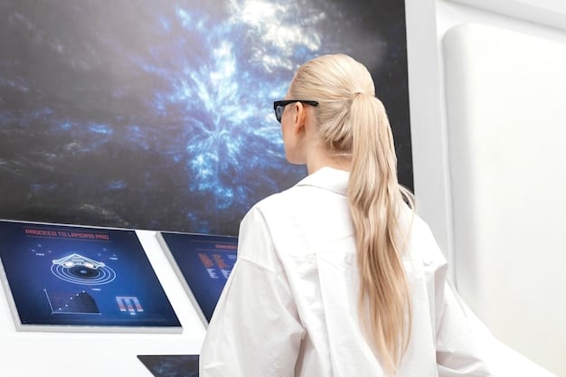 A high-tech lab with researchers working on 6G technology, showcasing advanced equipment, holographic displays, and network simulations, emphasizing innovation and development.