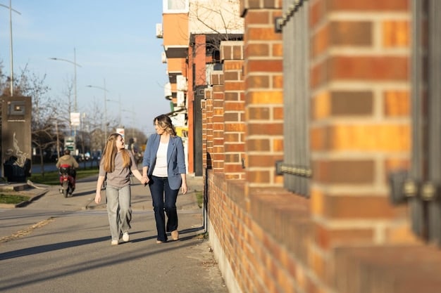 A streetscape in a revitalized suburban downtown area featuring new mixed-use developments, pedestrian-friendly walkways, and local businesses. Highlight the vibrancy and community feel of the area.