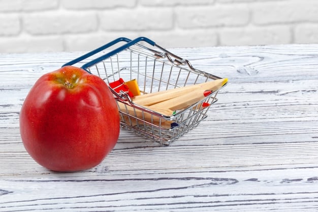 A shopping basket filled with fresh fruits and vegetables, including leafy greens, colorful bell peppers, berries, and apples, suggesting a healthy grocery haul for diabetes prevention.