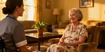Long-Term Care Assistance: Navigating 2026 Eligibility Elderly woman receiving compassionate long-term care assistance at home