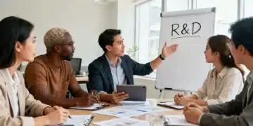 Small business owners discussing R&D tax credit benefits for 2026